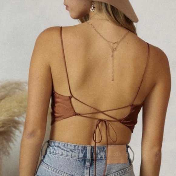 Burnt Rust Crop Top - Picture 2 of 2